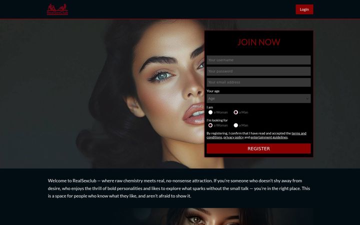 Screenshot of realsexclub.com
