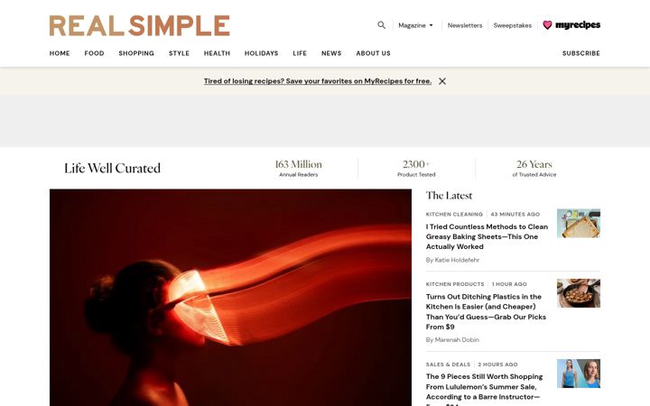 Zrzut ekranu realsimple.com