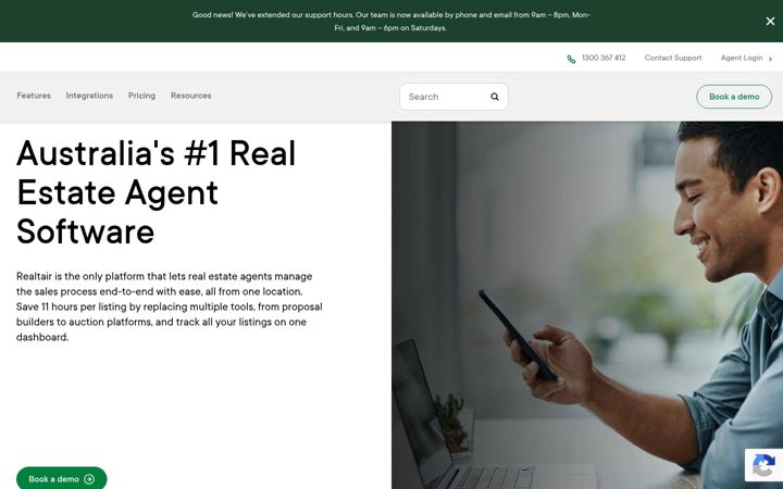Screenshot of realtair.com