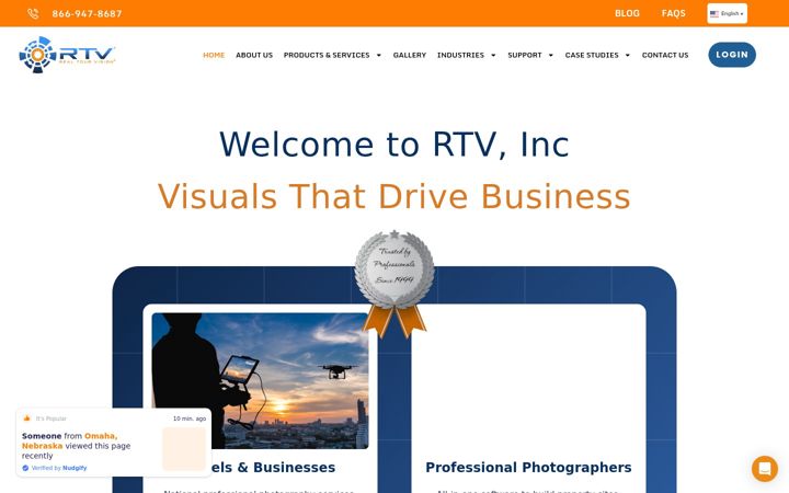Screenshot of realtourvision.com