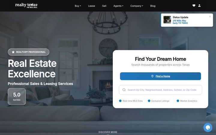 Screenshot of realtytexas.com