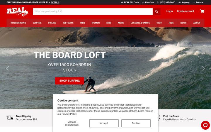 Screenshot of realwatersports.com