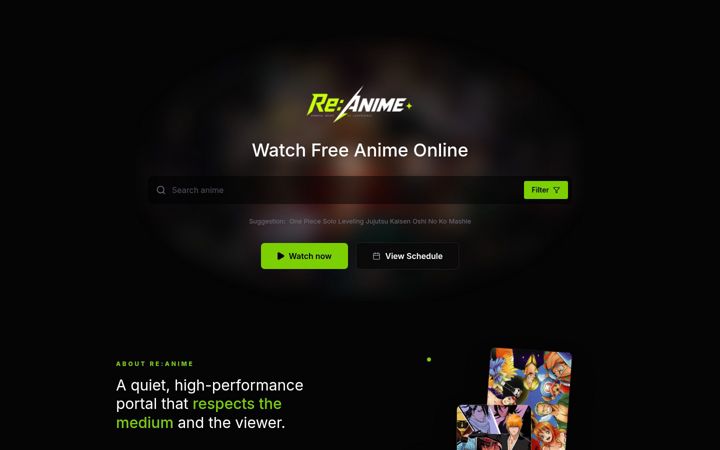 Screenshot di reanime.to