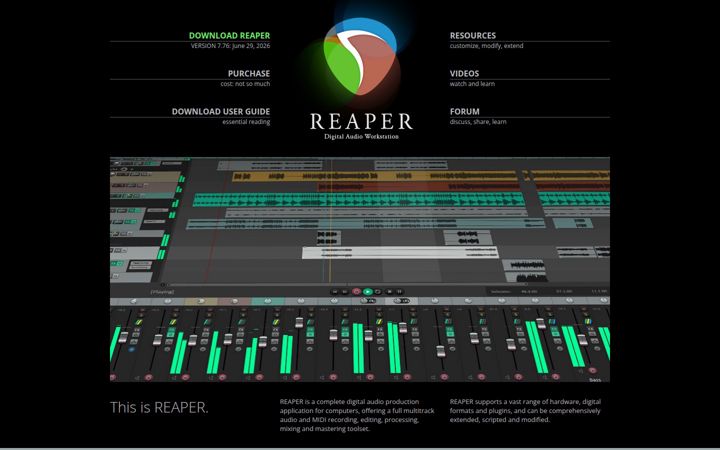 Screenshot of reaper.fm