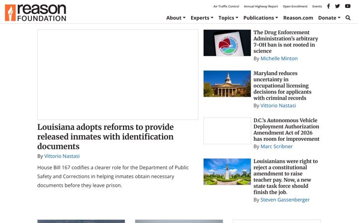 Screenshot of reason.org