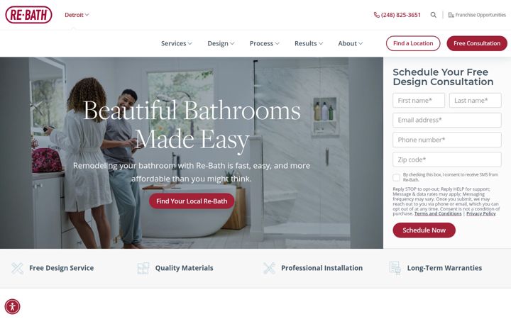 Screenshot of rebath.com