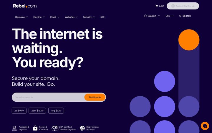Captura de pantalla de rebel.com