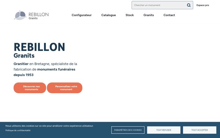 Screenshot του rebillon-granits.fr