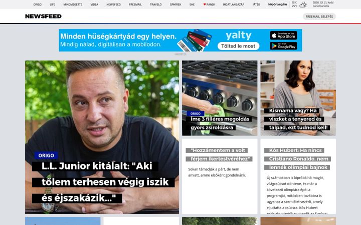 Screenshot of reblog.hu
