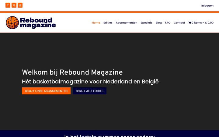 Screenshot van reboundmagazine.nl