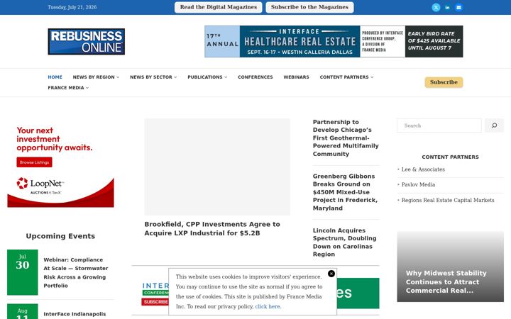 Screenshot of rebusinessonline.com