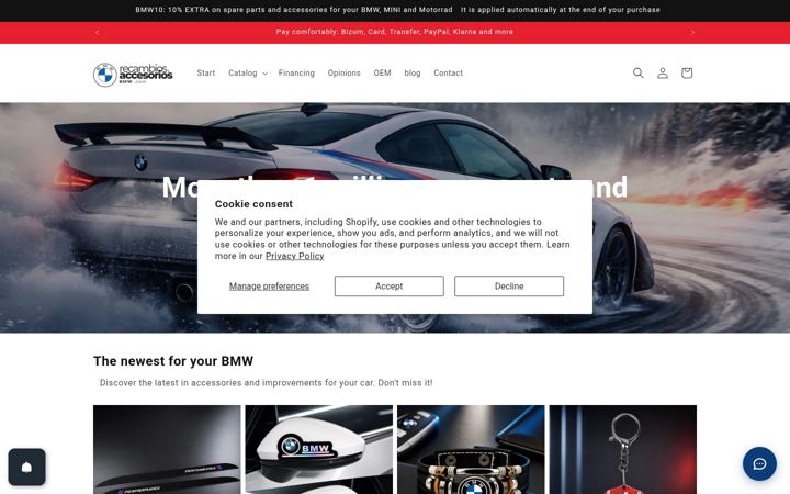 Screenshot von recambiosyaccesoriosbmw.com