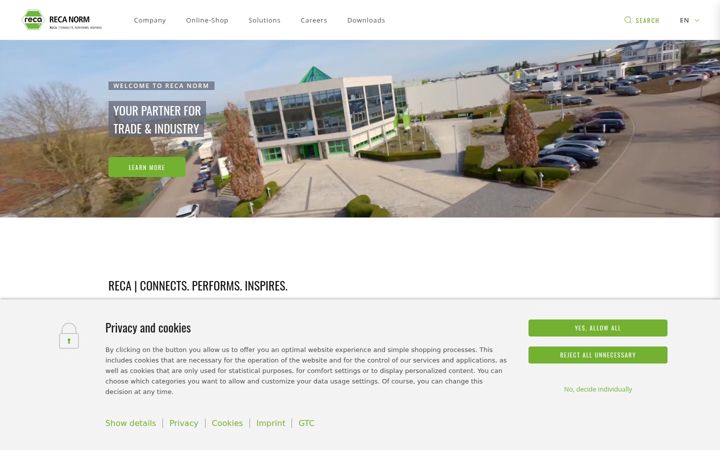 Screenshot of recanorm.de