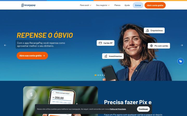 Screenshot of recargapay.com.br