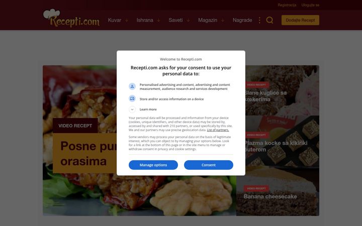 Screenshot of recepti.com