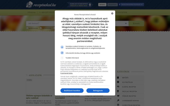 Screenshot of receptneked.hu