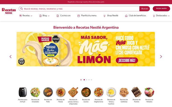 Screenshot του recetasnestle.com.ar