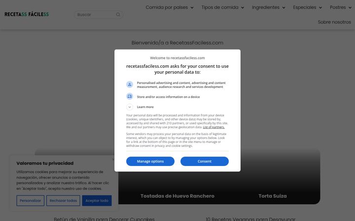 Screenshot of recetassfaciless.com