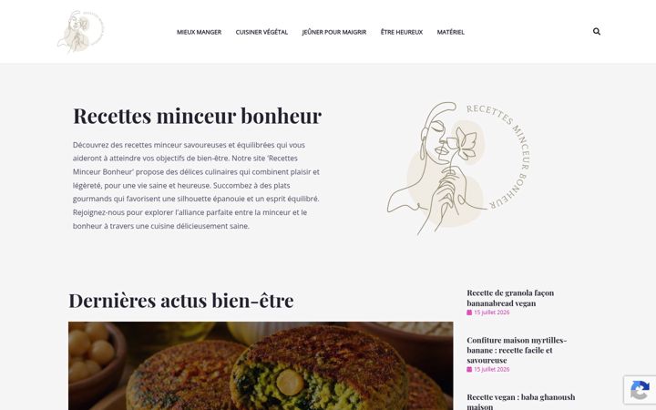 Skærmbillede af recettes-minceur-bonheur.com