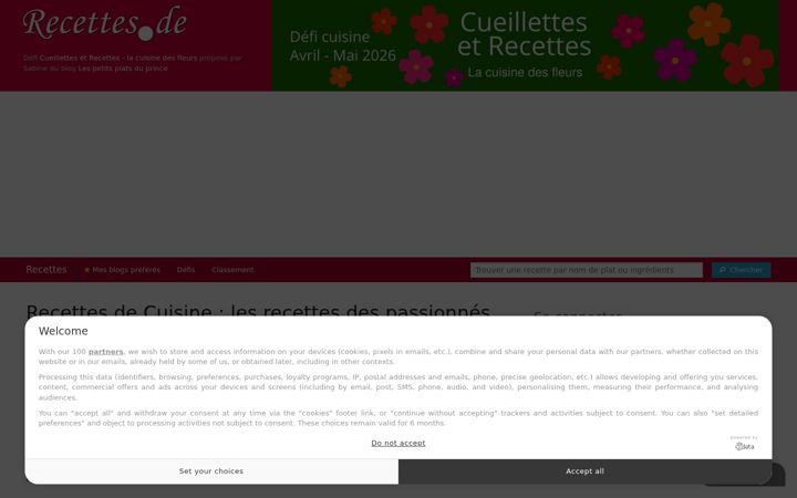 Screenshot of recettes.de