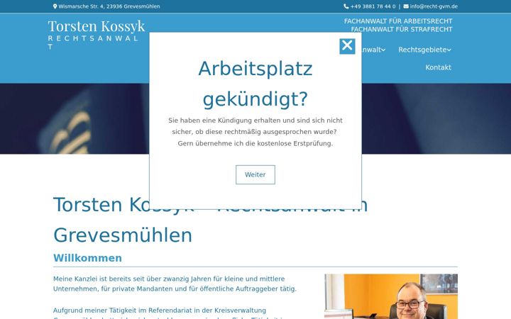 Screenshot του recht-gvm.de