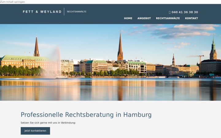 Captura de pantalla de rechtsanwalt-fett-weyland.de
