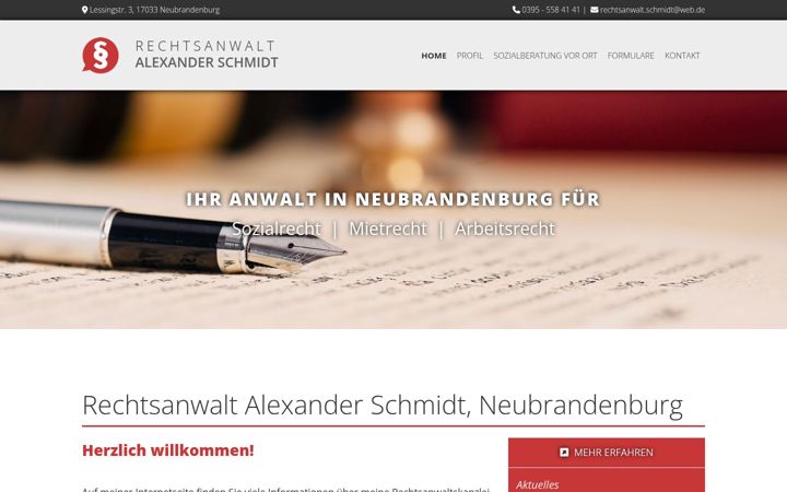 Screenshot of rechtsanwalt-schmidt.org