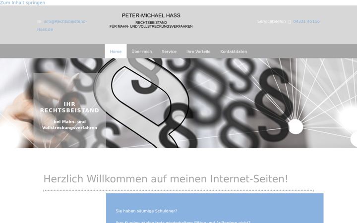 Screenshot of rechtsbeistand-hass.de