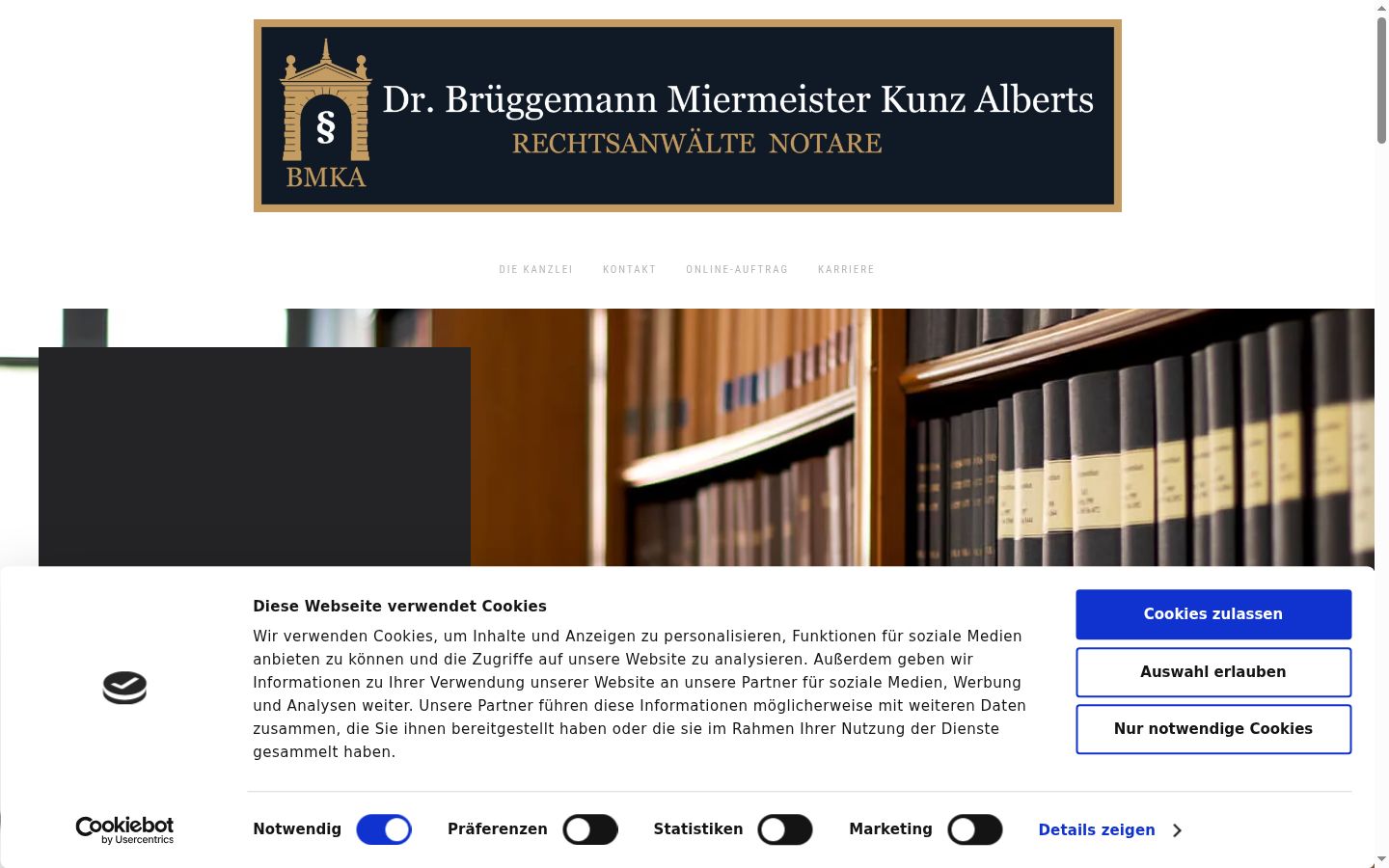 Skærmbillede af samtykkebanneret, som det blev vist før nogen interaktion