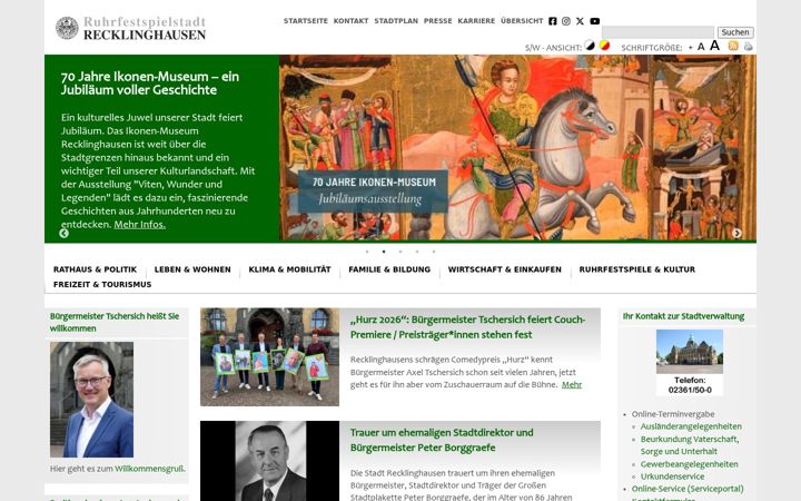Screenshot of recklinghausen.de