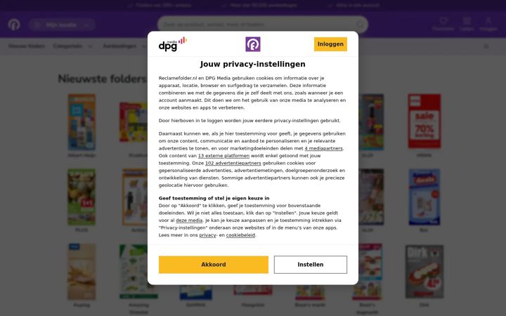 Ekrano kopija reclamefolder.nl