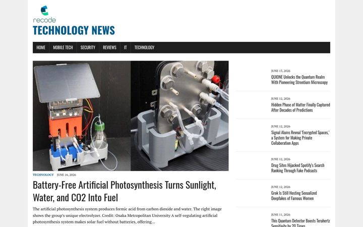 Screenshot of recode.pw
