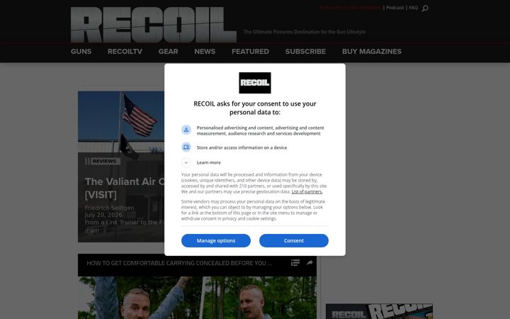 Screenshot of recoilweb.com