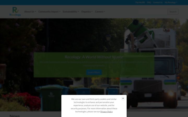 Screenshot of recology.com