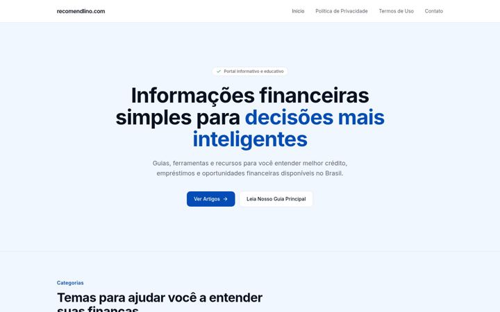 Snímek obrazovky recomendlino.com