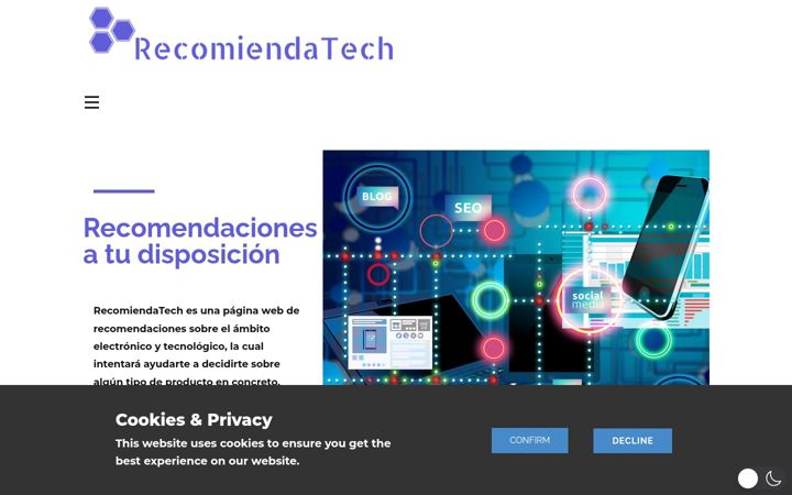 Screenshot ta' recomiendatech.com