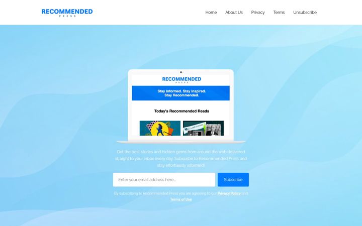 Screenshot of recommendedpress.com