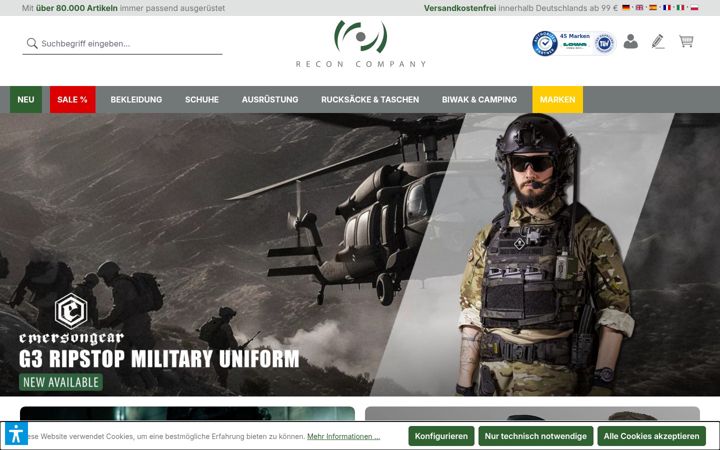 Screenshot of recon-company.com