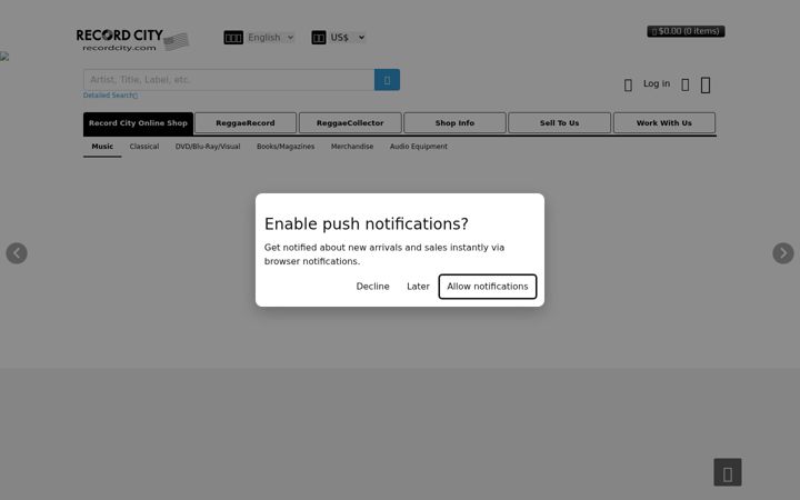 Screenshot of recordcity.com
