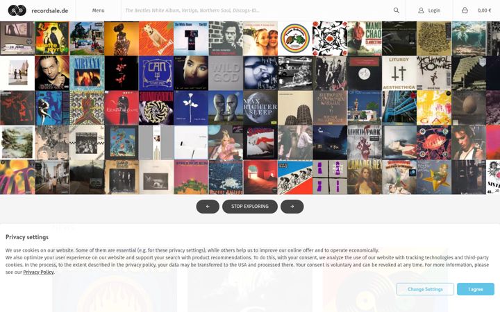 Screenshot of recordsale.de