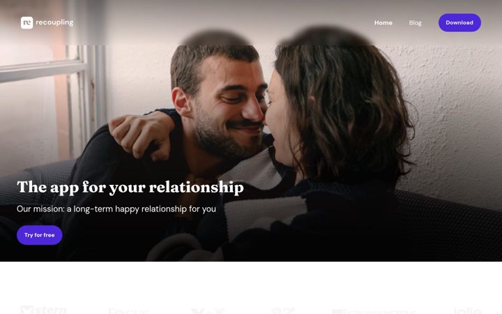 Zrzut ekranu recoupling-app.com