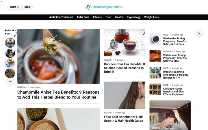 Screenshot of recoveryrumble.com
