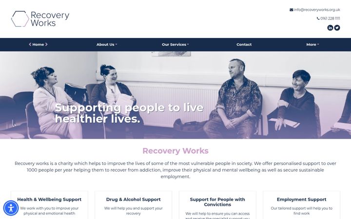 Skjámynd af recoveryworks.org.uk
