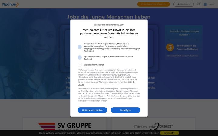 Snímek obrazovky recrudo.com