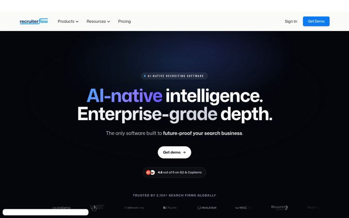 Screenshot of recruiterflow.com