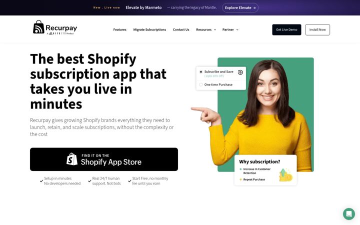 Screenshot of recurpay.com