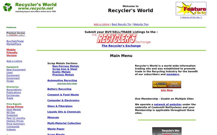 Screenshot of recycle.net