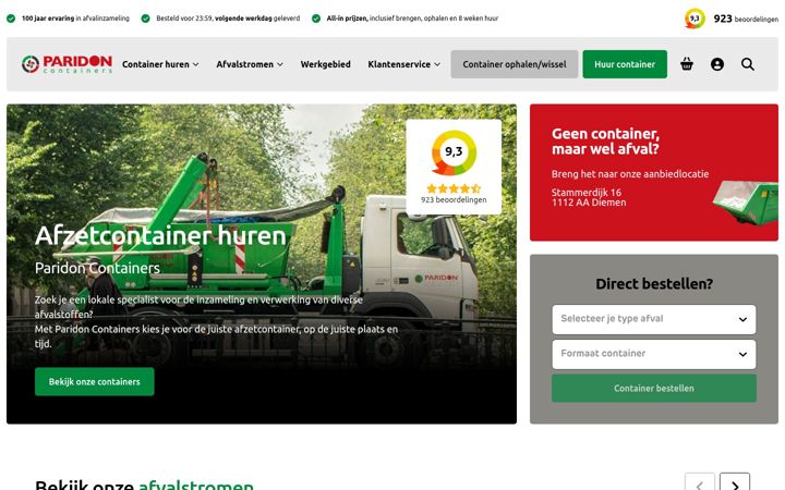 Screenshot of recyclingdiemen.nl