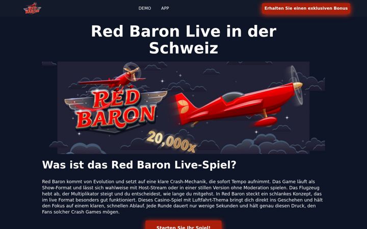 Screenshot of red-baron.ch
