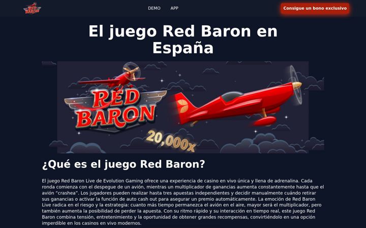 Screenshot ta' red-baron.es